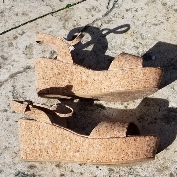 Trudy Cork Wedge/Platform Sandals - Picture 2 of 7